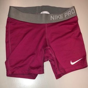 Pink Nike Pro Shorts